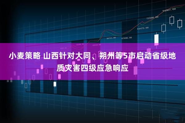 小麦策略 山西针对大同、朔州等5市启动省级地质灾害四级应急响应